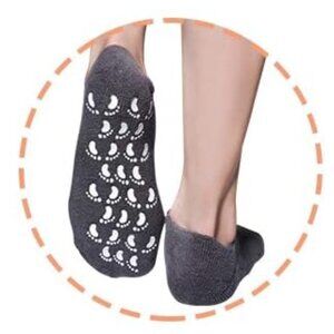 Soft Moisturizing Gel Spa Socks - Gray - New
